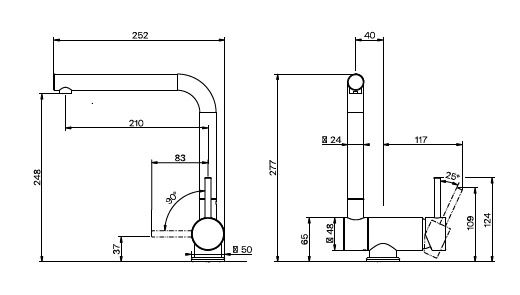 GRIFO ABATIBLE AS 300 blueprint