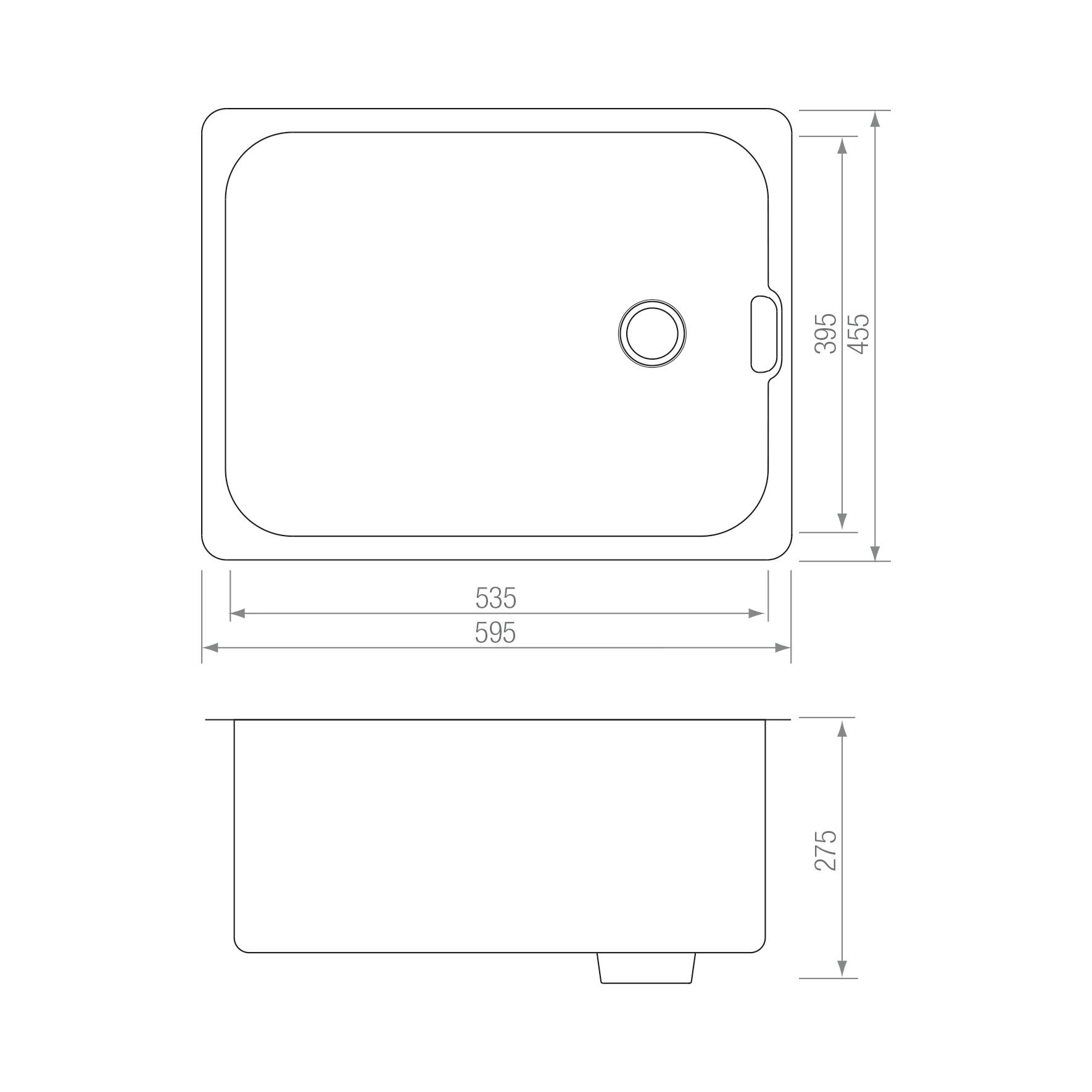 FREGADERO CERAM FG 60/45 blueprint