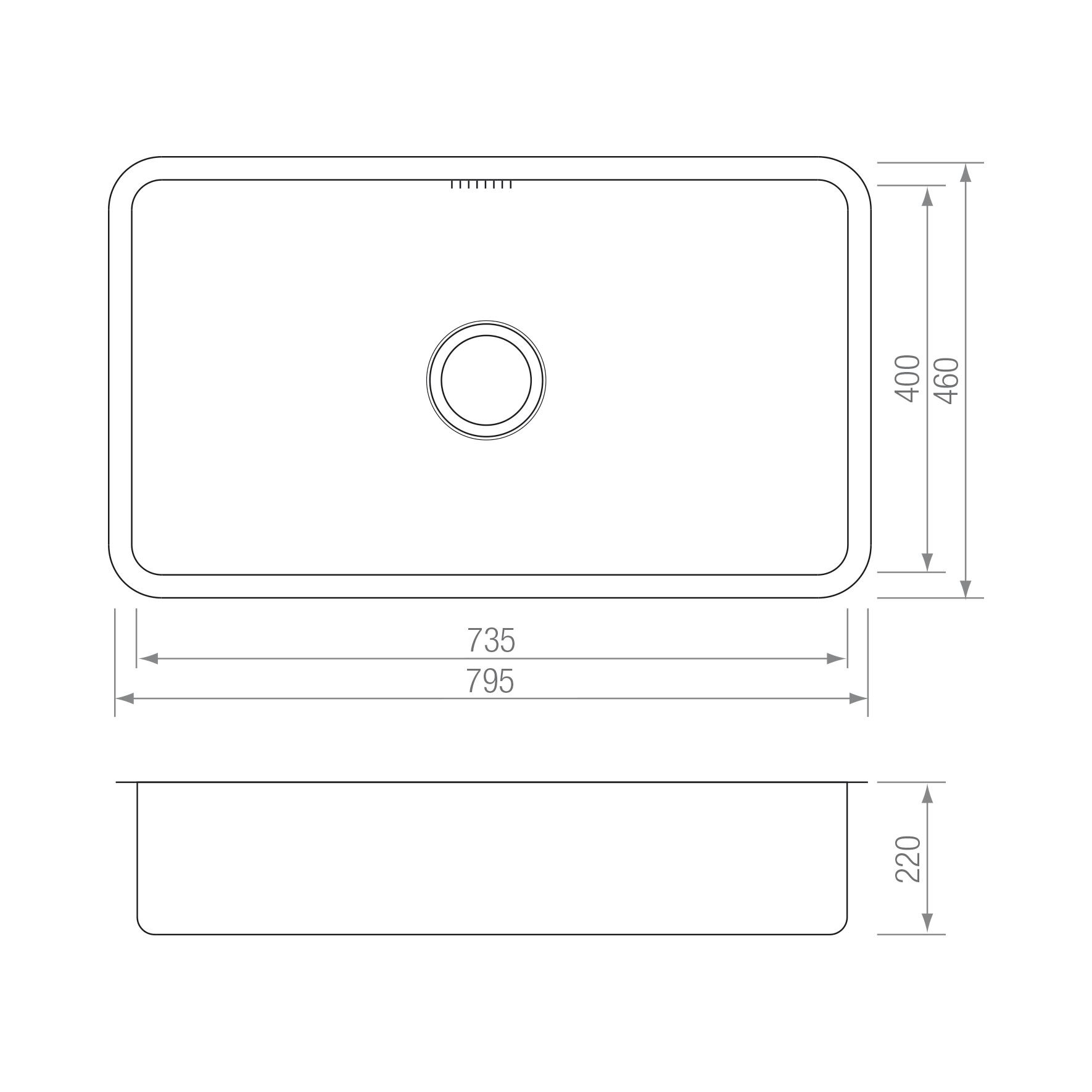 FREGADERO CERAM FG 80 1C blueprint