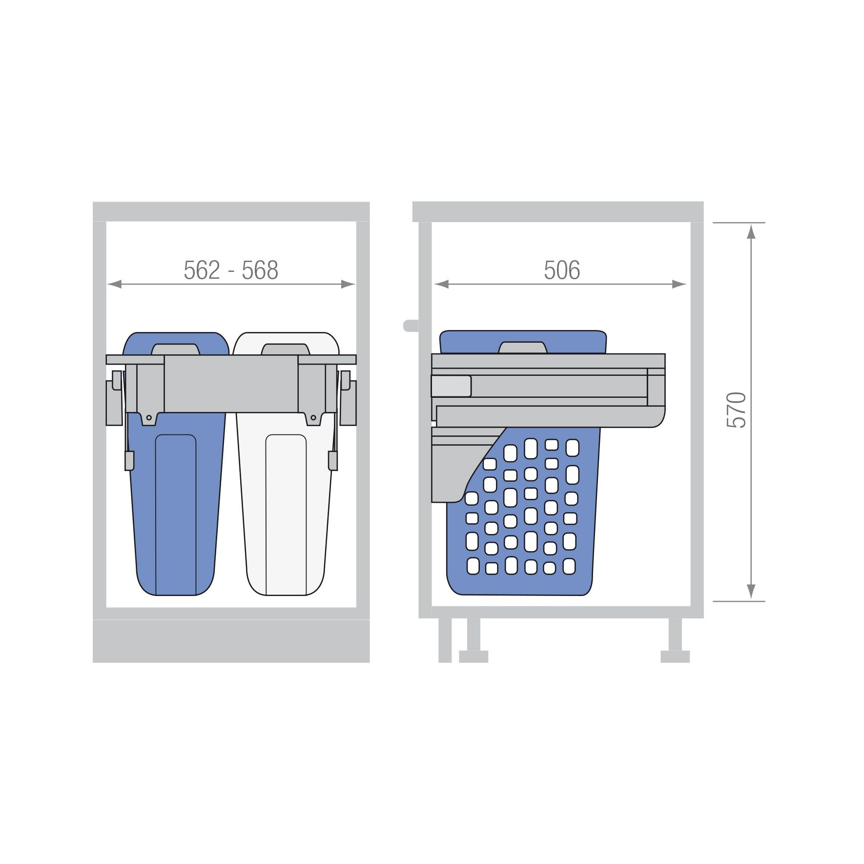 Cesta de ropa extraíble blueprint