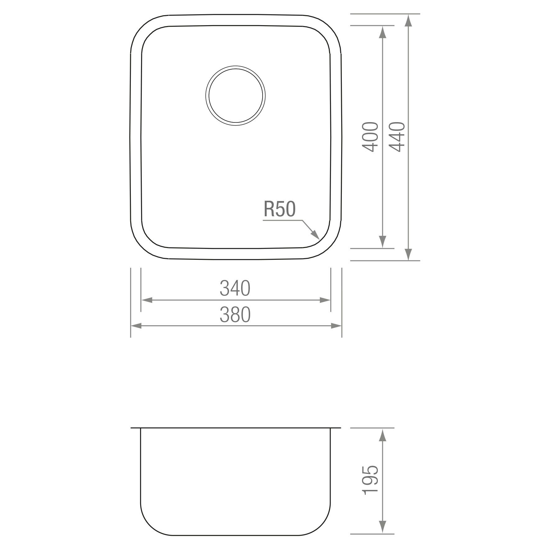 FREGADERO CHEF 3440 blueprint