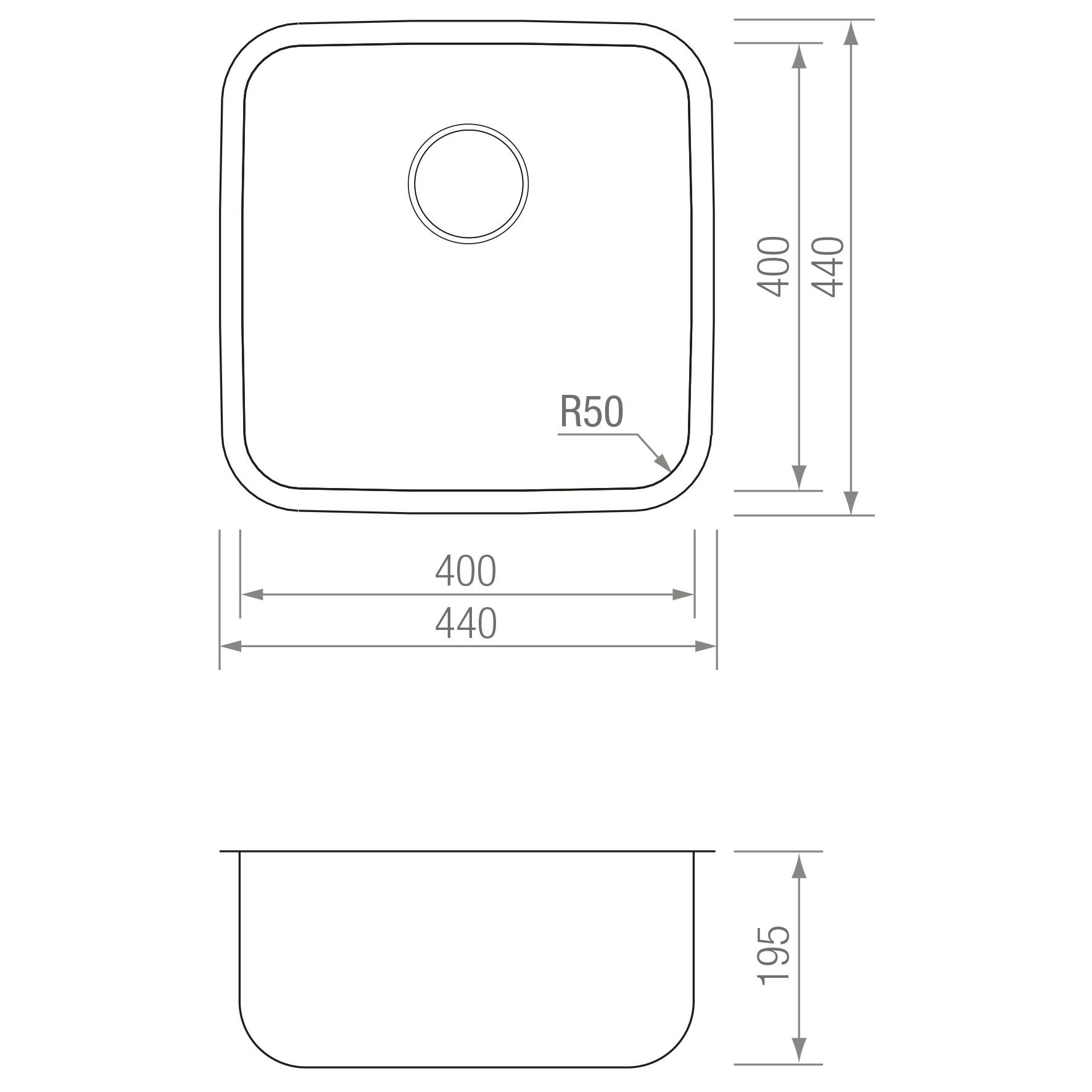 FREGADERO CHEF 4040 blueprint