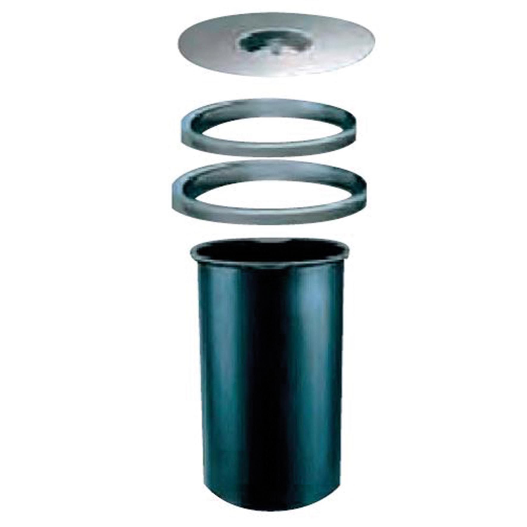 Cubo encastre inox.