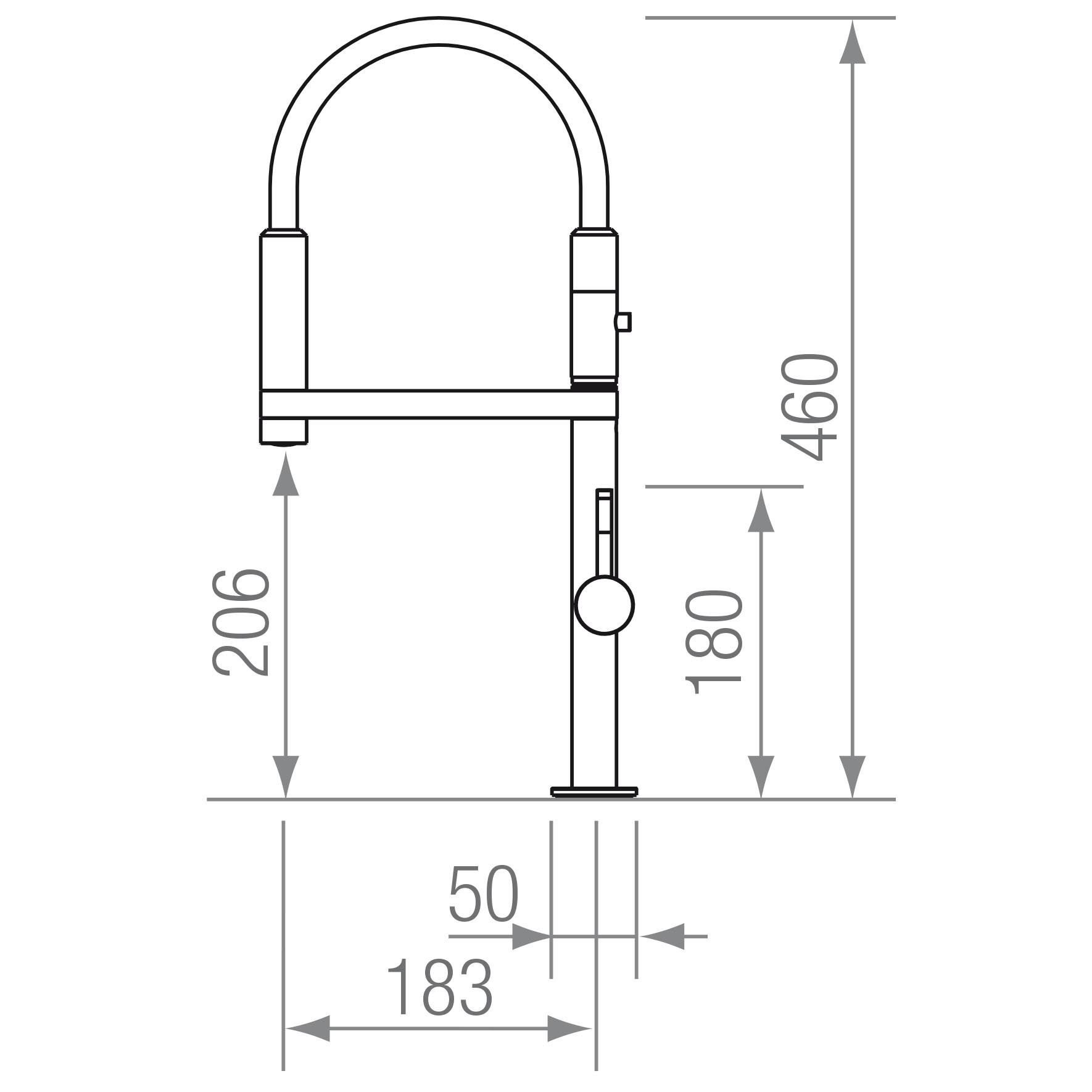 GRIFO EGO INOX blueprint