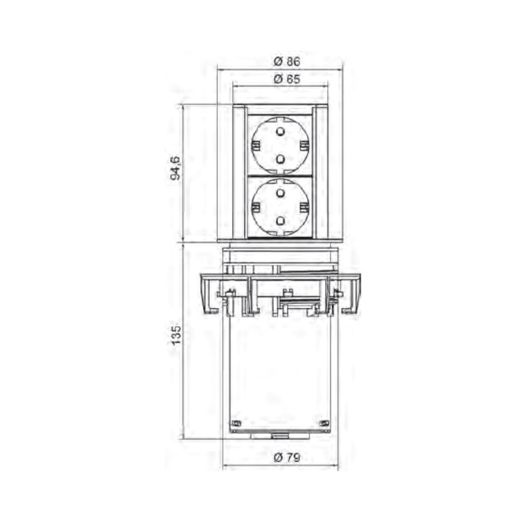 ELEVATOR 2 SCHUKO blueprint