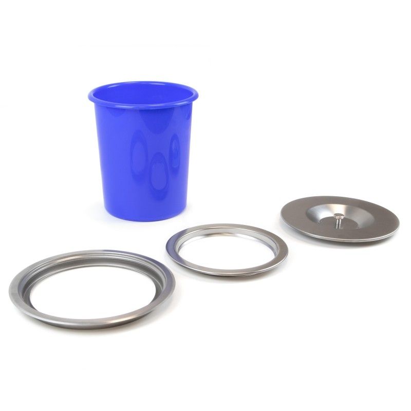 Cubo encastre inox.