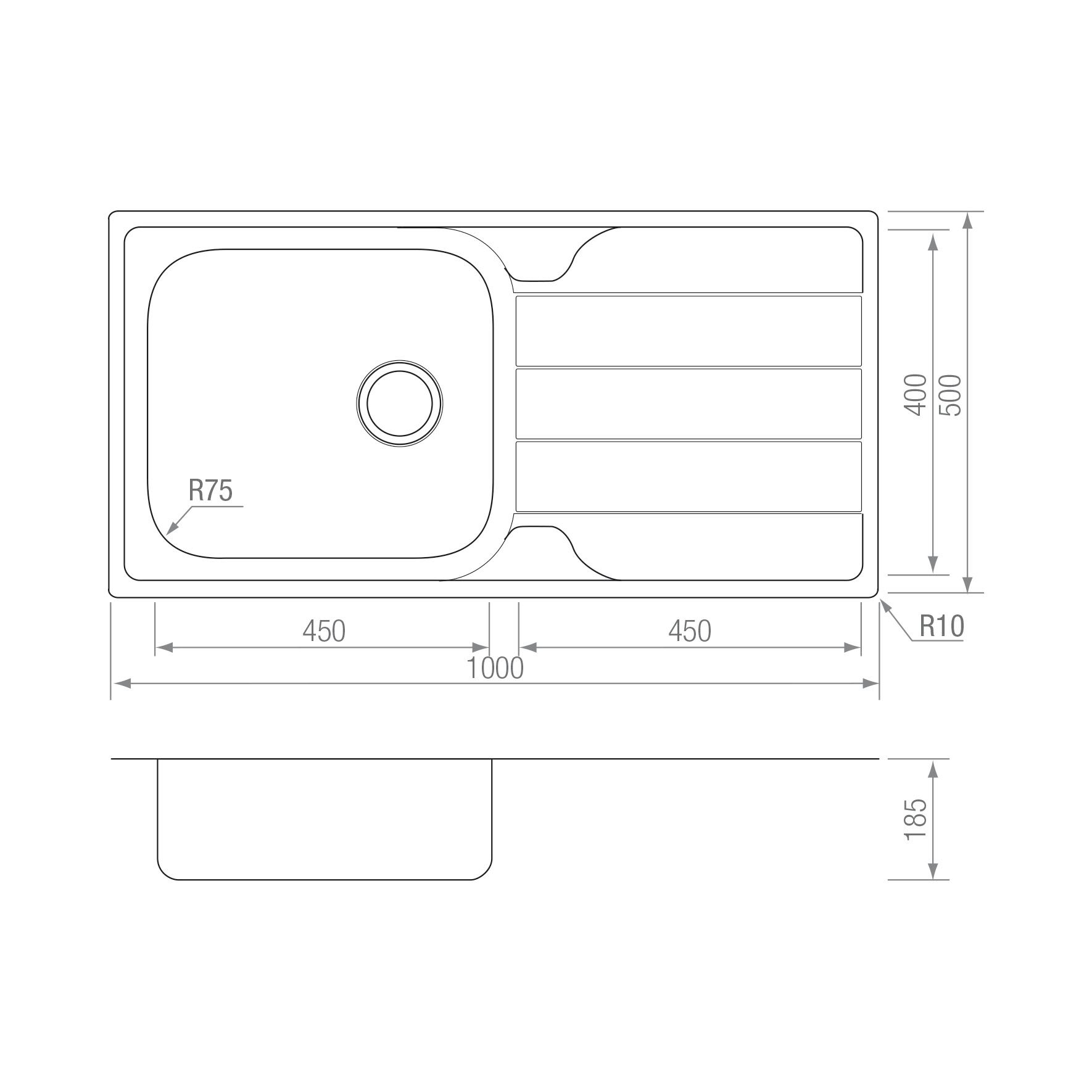 FREGADERO HF 100 CE (reversible) blueprint