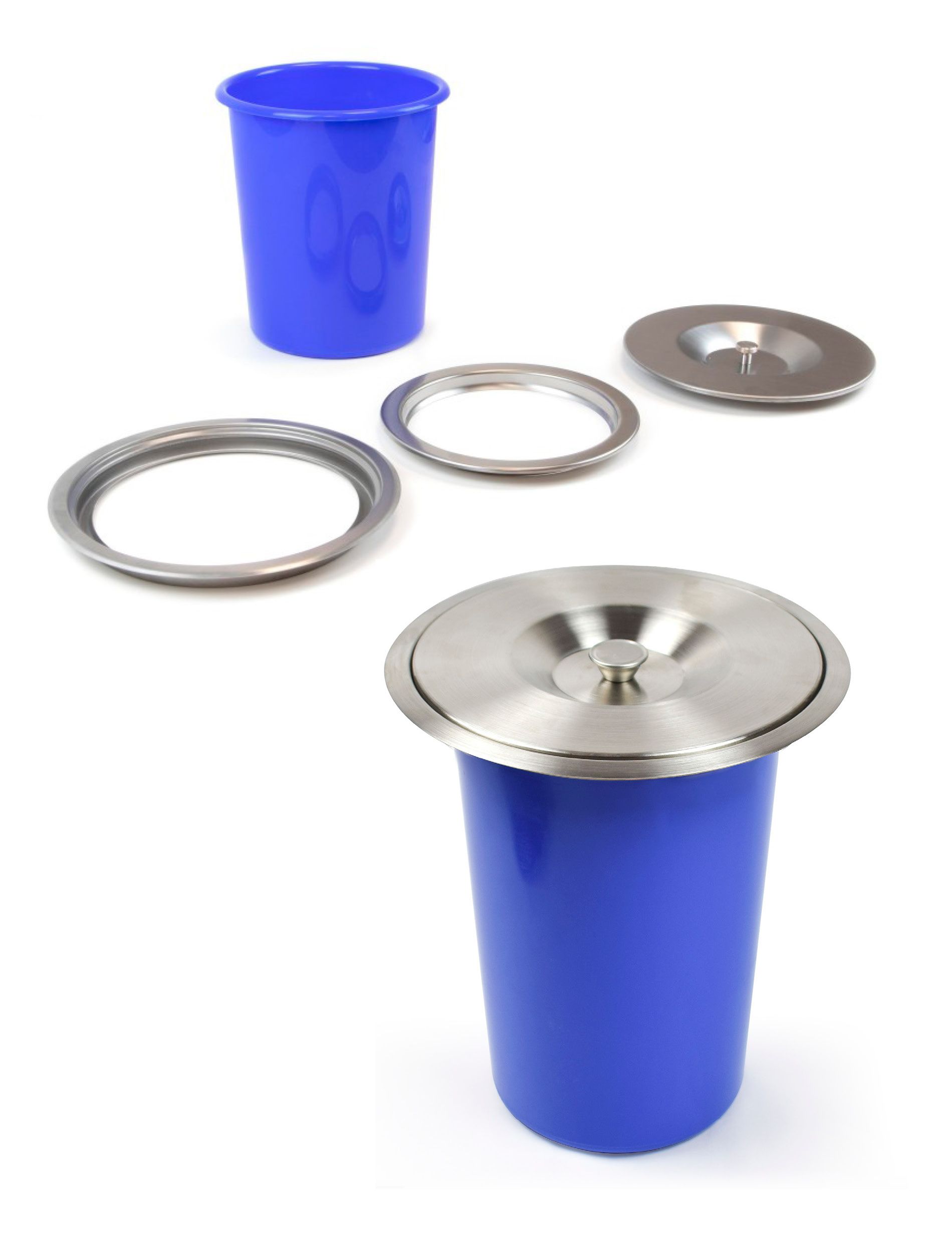 Cubo encastre inox.
