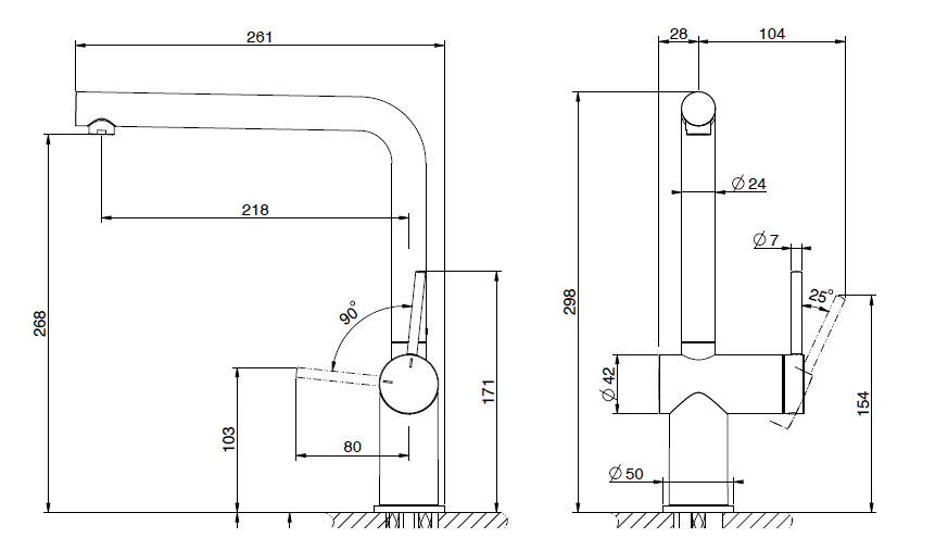GRIFO EVO PVD TITANIUM blueprint