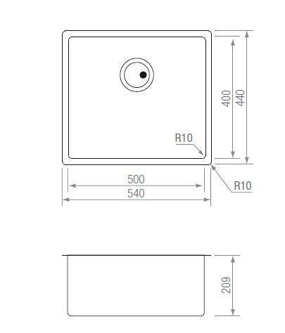 FREGADERO LOOK 5040 COBRE blueprint