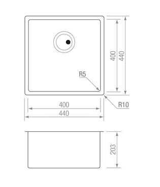 Fregadero R5 TI 4040