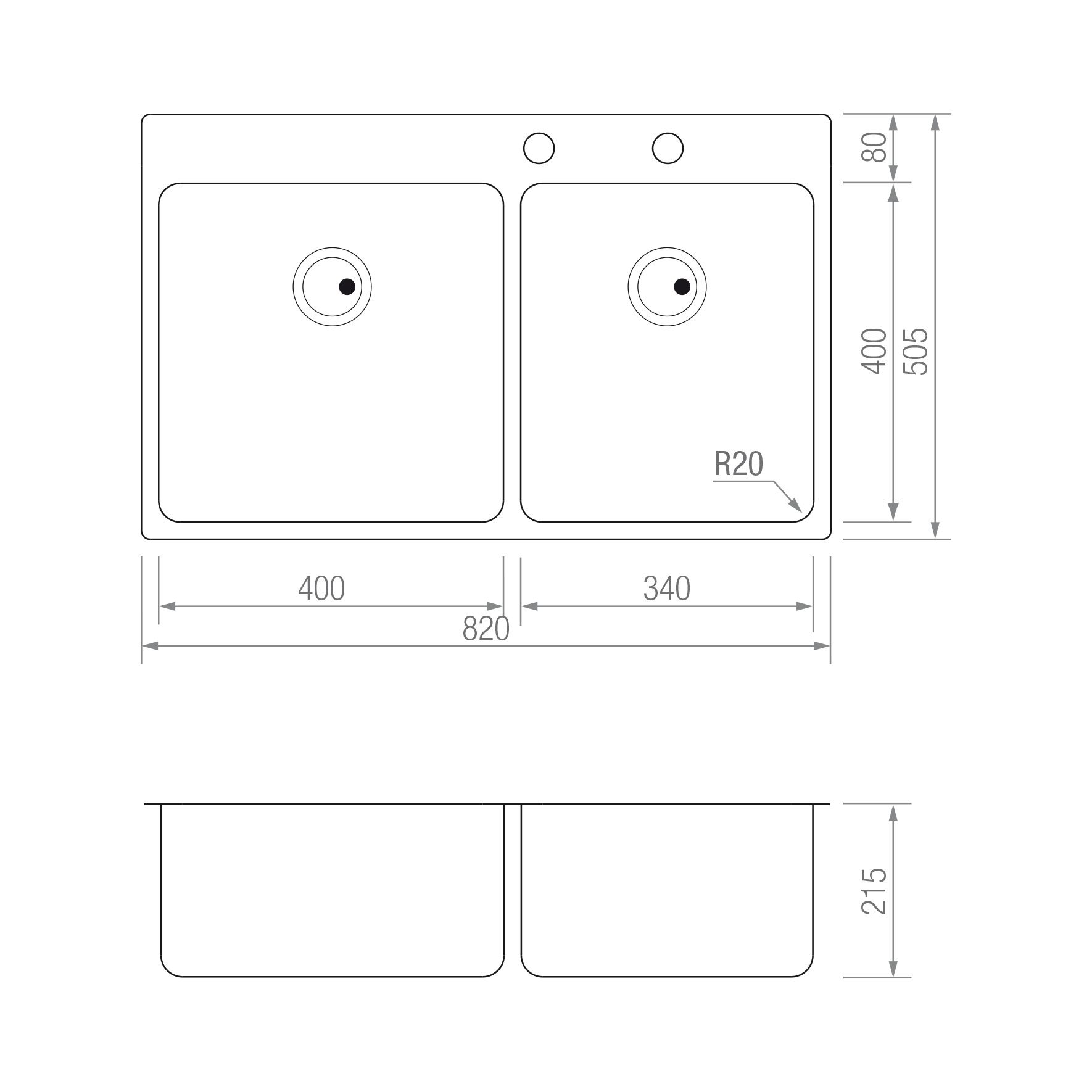 FREGADERO ZEN FG 80 2C A blueprint
