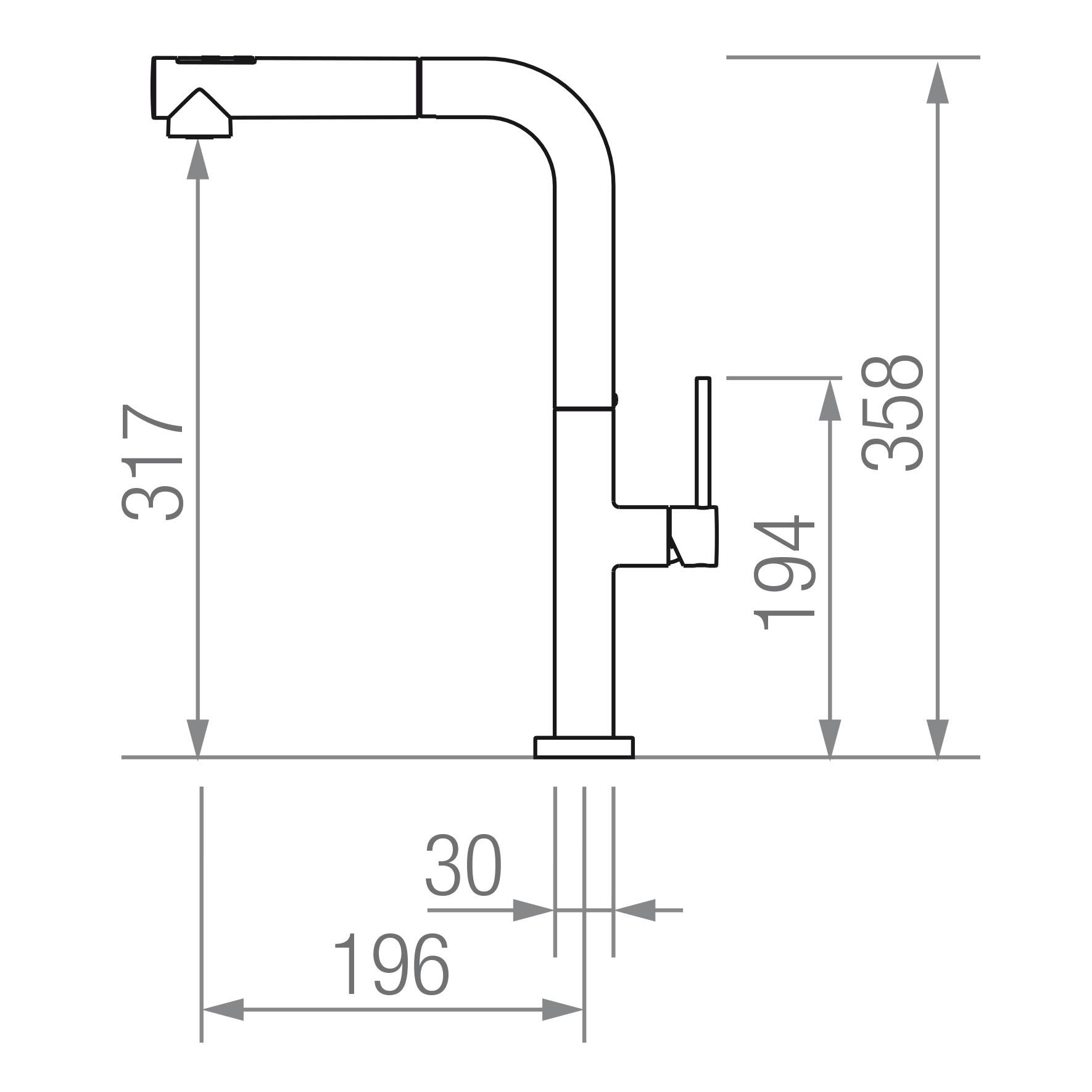 GRIFO ZEN SHOWER blueprint