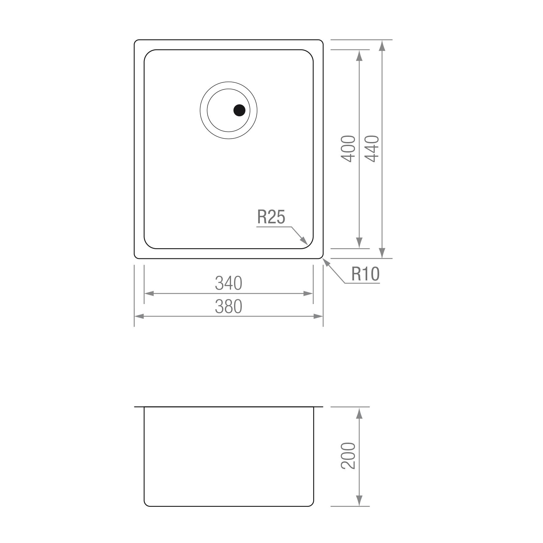 FREGADERO ZEN TI 3440 blueprint
