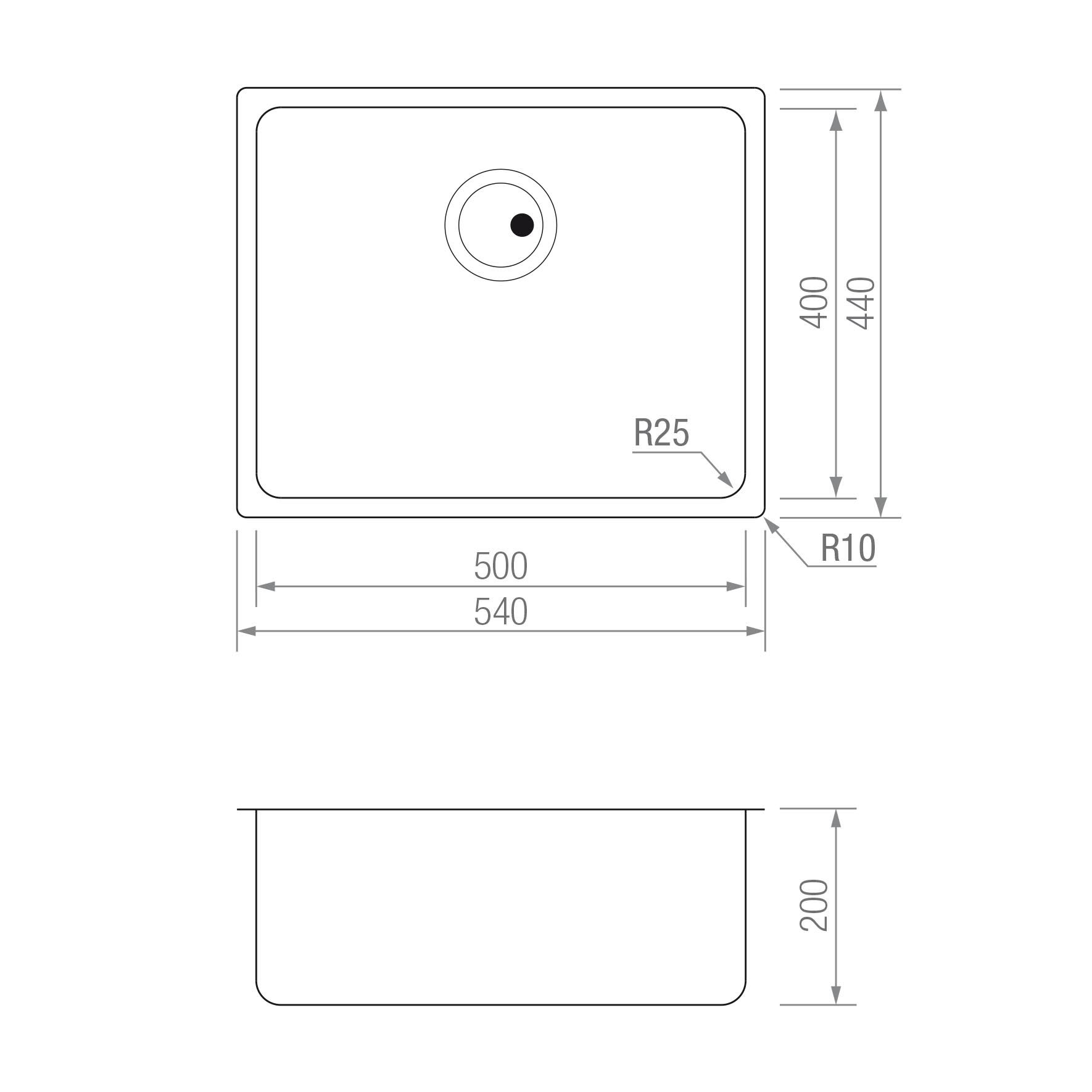 FREGADERO ZEN TI 5040 blueprint