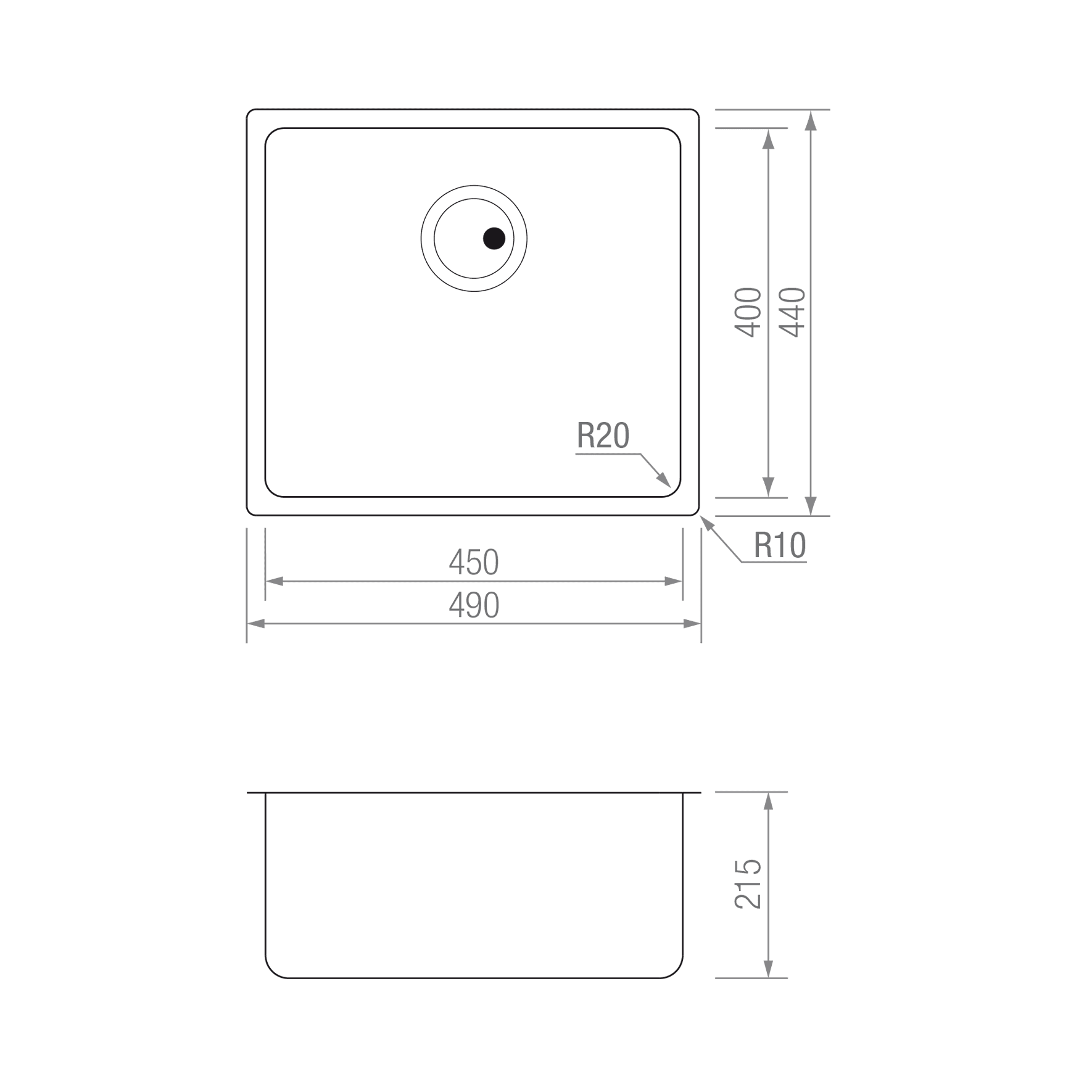 FREGADERO ZEN TI 4540 blueprint