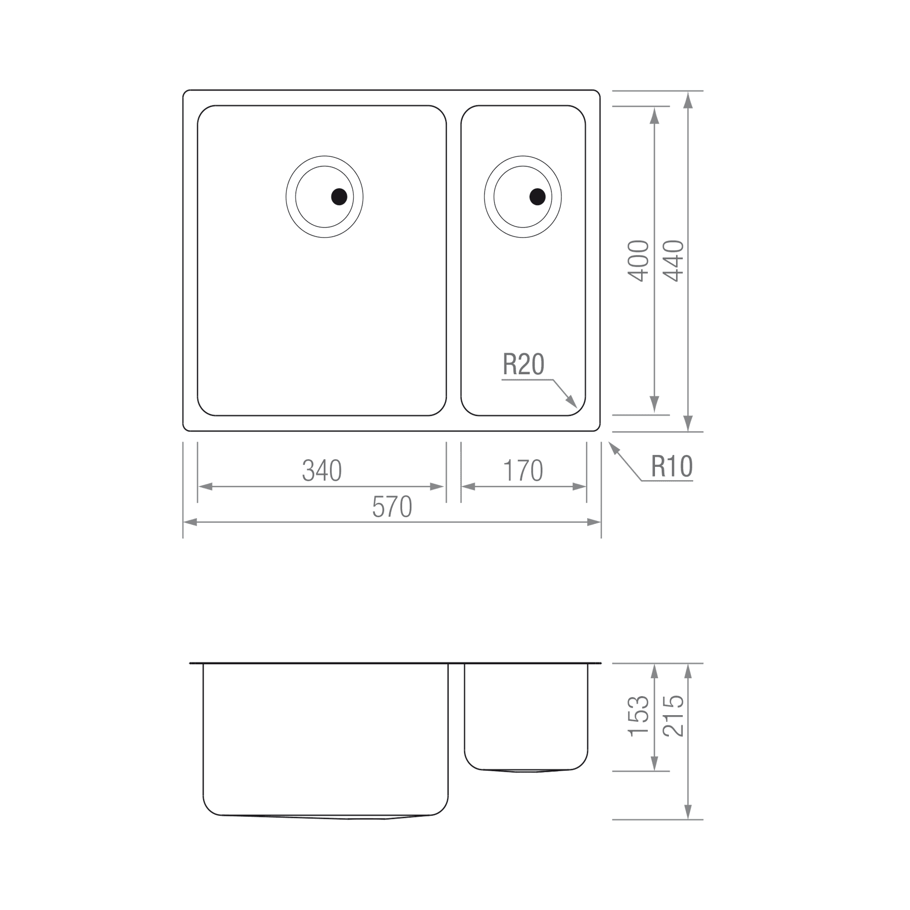 FREGADERO ZEN TI s 60 2C blueprint