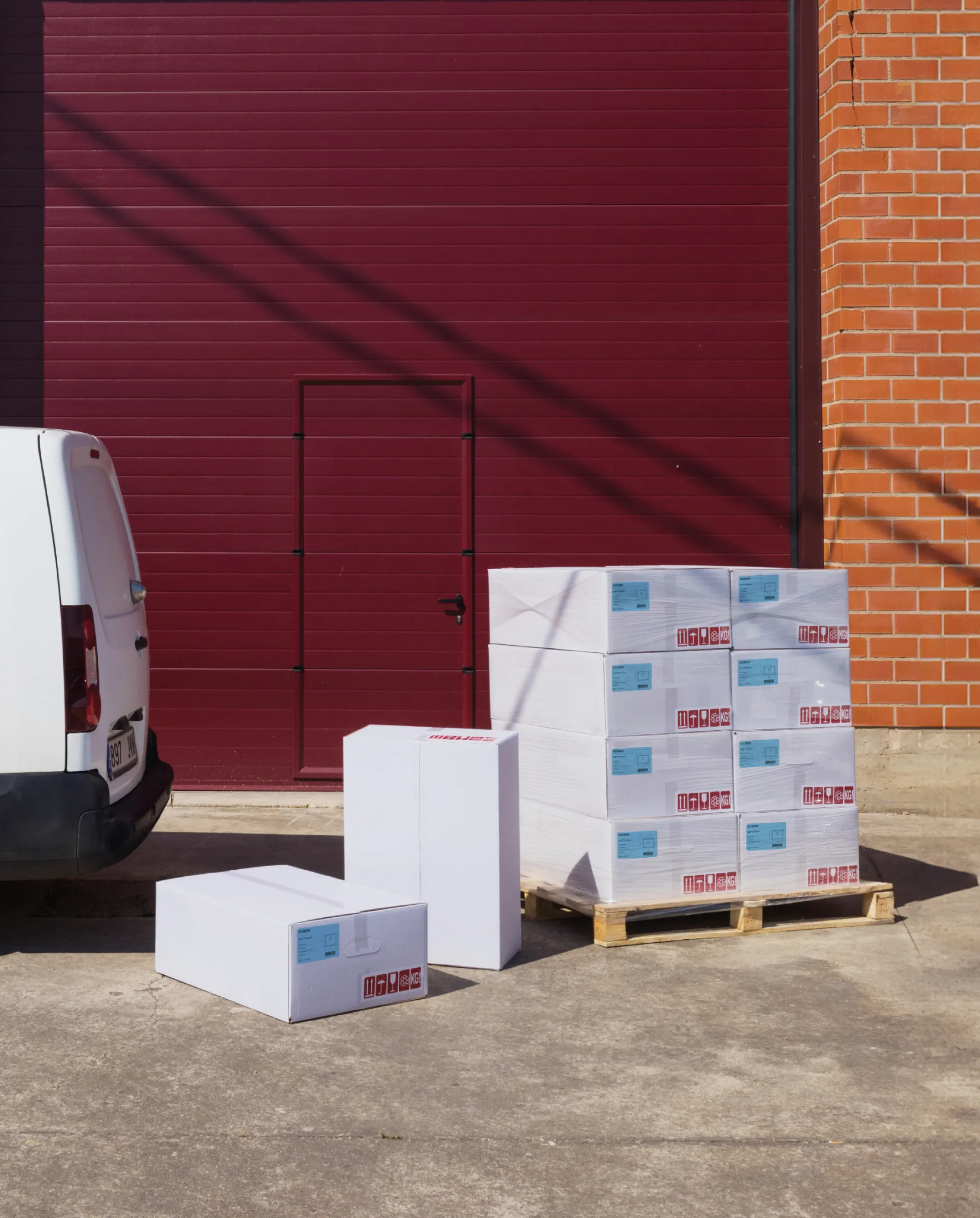 Palet de cajas logísticas de ICOBEN 