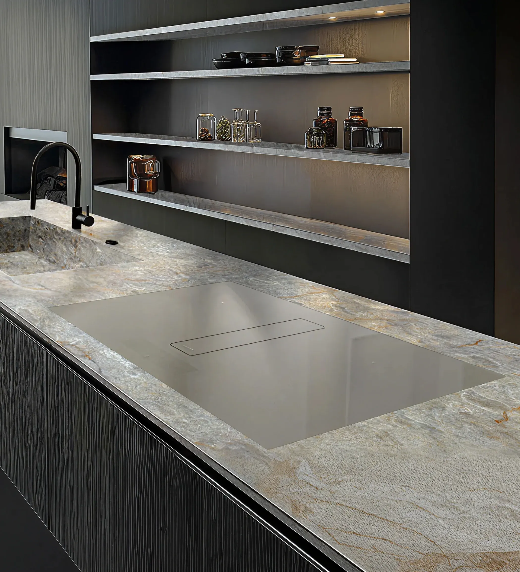 Campana extractora de superficie edición perfecto essence color pearl grey