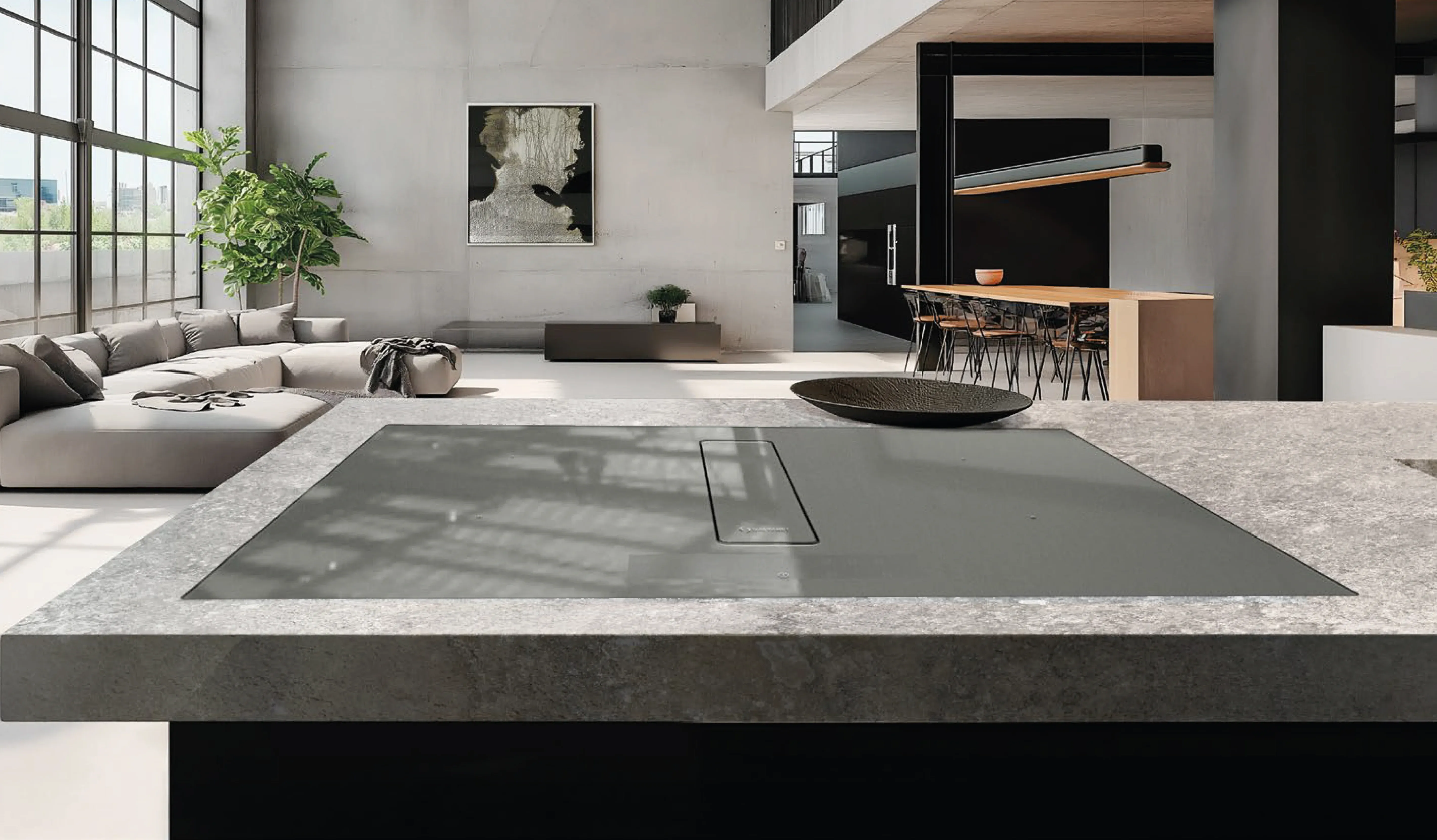 Campana extractora de superficie edición perfecto essence color pearl grey ICOBEN