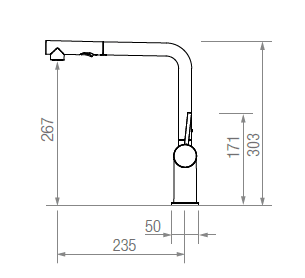 GRIFO EVO SHOWER NEGRO blueprint